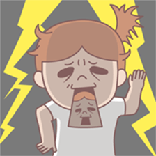 A cute girl- sticker #13544357