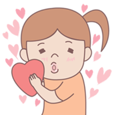 A cute girl- sticker #13544360