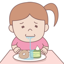 A cute girl- sticker #13544361