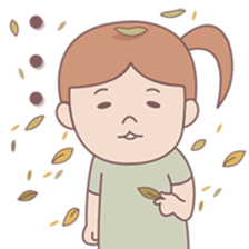 A cute girl- sticker #13544364