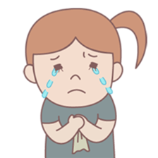 A cute girl- sticker #13544365