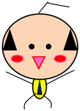 HAGE THA BINN, cheerful office worker sticker #13546079