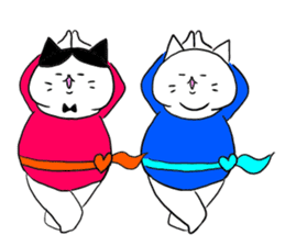 Fat cats, SHIRO and HACHIWARE 2. sticker #13546536