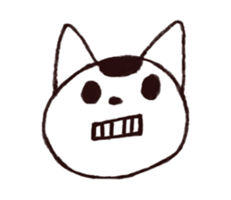 MAMEKICHI The cat2 sticker #13547590