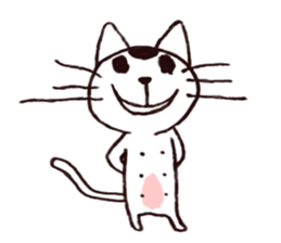 MAMEKICHI The cat2 sticker #13547609