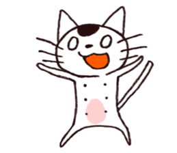 MAMEKICHI The cat2 sticker #13547610
