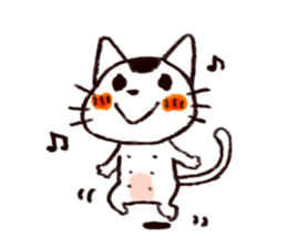 MAMEKICHI The cat2 sticker #13547613