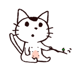 MAMEKICHI The cat2 sticker #13547614