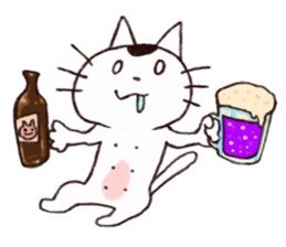MAMEKICHI The cat2 sticker #13547618