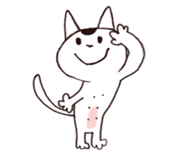 MAMEKICHI The cat2 sticker #13547623