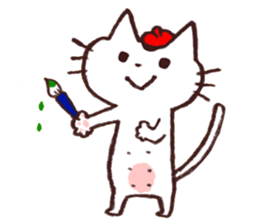 MAMEKICHI The cat2 sticker #13547624