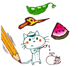 MAMEKICHI The cat2 sticker #13547627