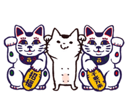 MAMEKICHI The cat2 sticker #13547628