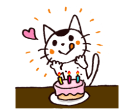 MAMEKICHI The cat2 sticker #13547629