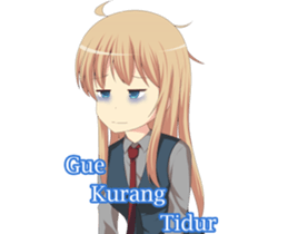 Sweet cute girl sticker #13548033