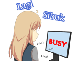 Sweet cute girl sticker #13548034