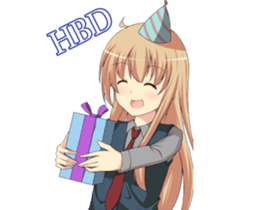 Sweet cute girl sticker #13548037