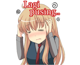 Sweet cute girl sticker #13548049