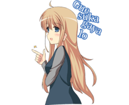 Sweet cute girl sticker #13548054