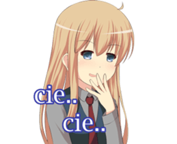 Sweet cute girl sticker #13548058