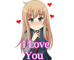 Sweet cute girl sticker #13548063