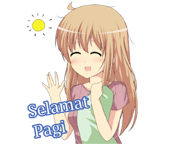 Sweet cute girl sticker #13548068