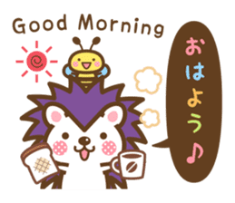 Hedgehog Hari-san & Bee-san sticker #13548858