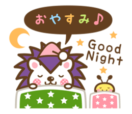 Hedgehog Hari-san & Bee-san sticker #13548859
