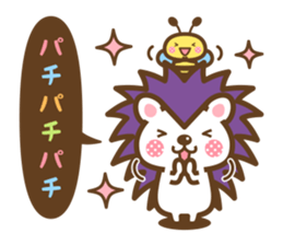 Hedgehog Hari-san & Bee-san sticker #13548865