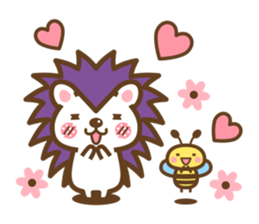 Hedgehog Hari-san & Bee-san sticker #13548868