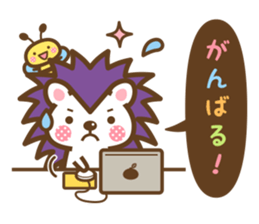 Hedgehog Hari-san & Bee-san sticker #13548871