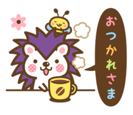 Hedgehog Hari-san & Bee-san sticker #13548873