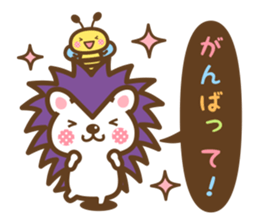 Hedgehog Hari-san & Bee-san sticker #13548874