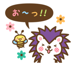 Hedgehog Hari-san & Bee-san sticker #13548875