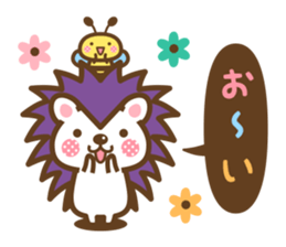 Hedgehog Hari-san & Bee-san sticker #13548885