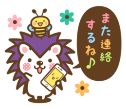 Hedgehog Hari-san & Bee-san sticker #13548891