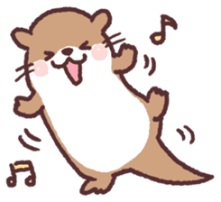 cute little otter sticker #13549013