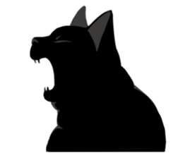 The frank and capricious black cat sticker #13550556