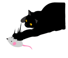 The frank and capricious black cat sticker #13550557