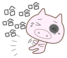 Waste rabbit and his pig teammate daily. sticker #13550850