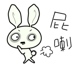 Waste rabbit and his pig teammate daily. sticker #13550858