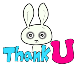 Waste rabbit and his pig teammate daily. sticker #13550867