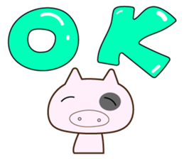 Waste rabbit and his pig teammate daily. sticker #13550868