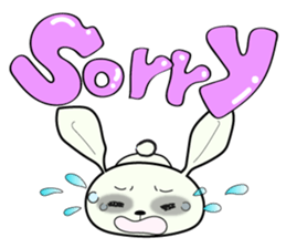 Waste rabbit and his pig teammate daily. sticker #13550869