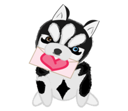 Ava fluffy puppy sticker #13550882