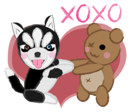 Ava fluffy puppy sticker #13550894