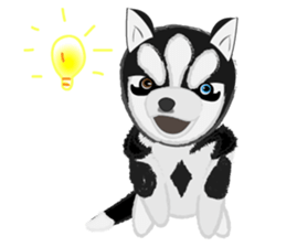 Ava fluffy puppy sticker #13550903