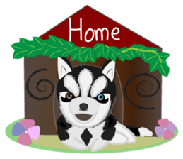 Ava fluffy puppy sticker #13550904