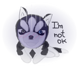 Ava fluffy puppy sticker #13550905