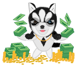 Ava fluffy puppy sticker #13550907